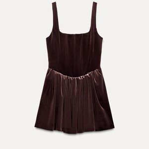 NWT ZARA RUCHED CORSET DRESS